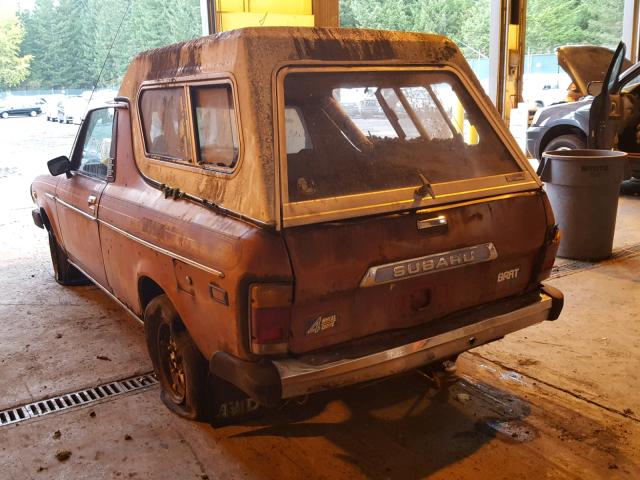 A69L037678 - 1978 SUBARU BRAT BROWN photo 3