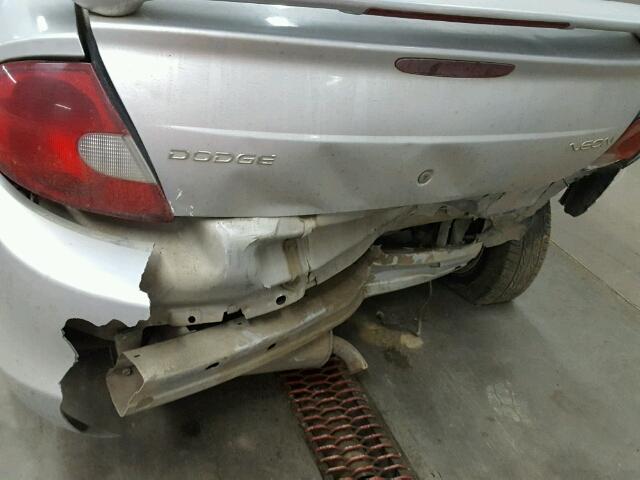 1B3ES46C21D301311 - 2001 DODGE NEON SE GRAY photo 9