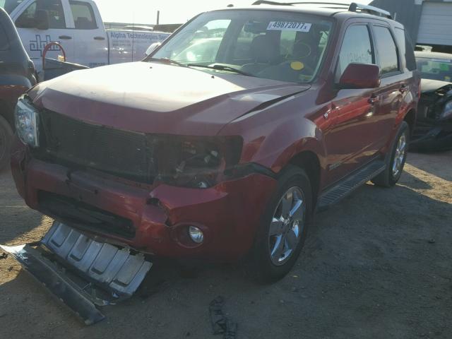 1FMCU94168KD77274 - 2008 FORD ESCAPE LIM RED photo 2