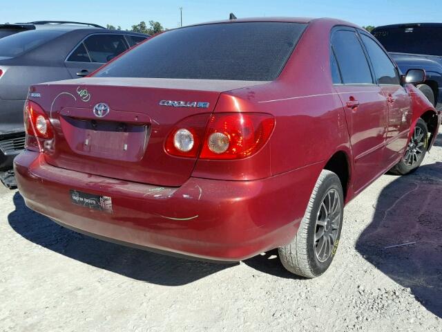 1NXBR32E96Z670636 - 2006 TOYOTA COROLLA CE RED photo 4