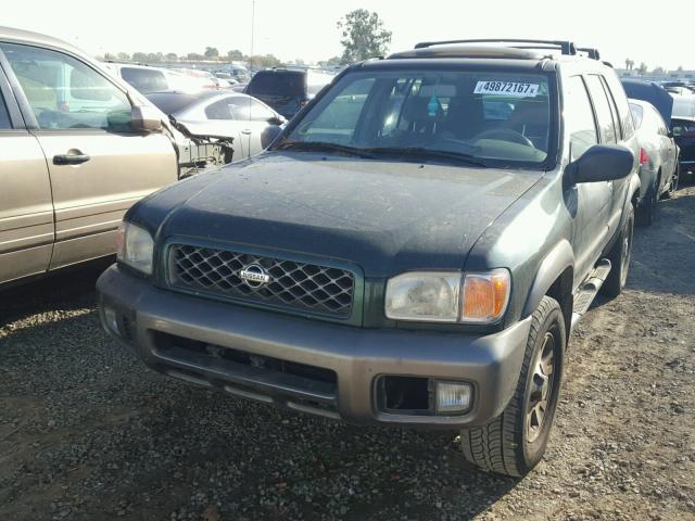 JN8DR07XX1W507291 - 2001 NISSAN PATHFINDER GREEN photo 2