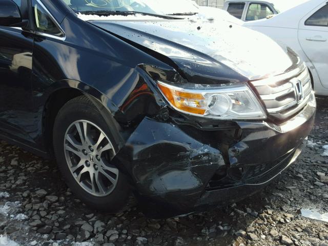 5FNRL5H66BB091493 - 2011 HONDA ODYSSEY EX BLACK photo 9