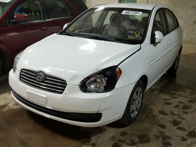 KMHCN46C49U313089 - 2009 HYUNDAI ACCENT GLS WHITE photo 2