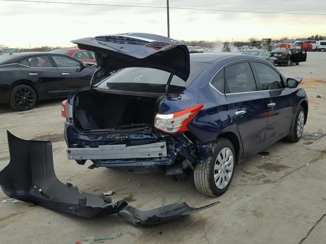 3N1AB7AP5HL641679 - 2017 NISSAN SENTRA S BLUE photo 4