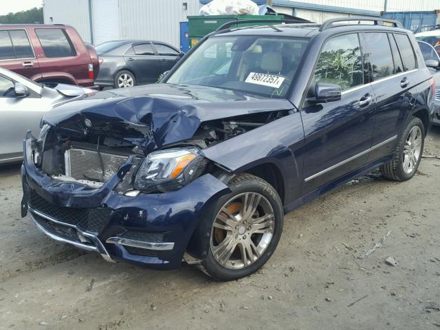 WDCGG5HB2FG395192 - 2015 MERCEDES-BENZ GLK 350 BLUE photo 2