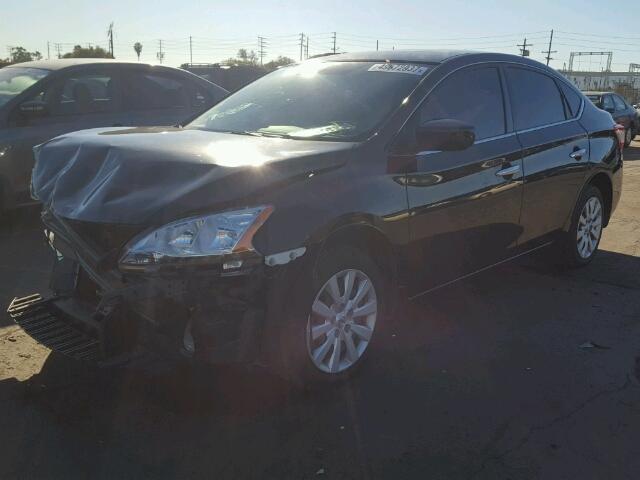 3N1AB7AP4FY321057 - 2015 NISSAN SENTRA S BLACK photo 2