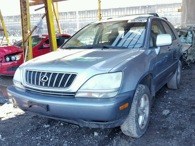 JTJGF10U310090765 - 2001 LEXUS RX 300 BLUE photo 2