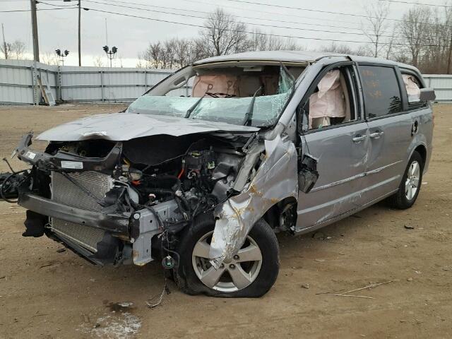 2C4RDGBG2DR612520 - 2013 DODGE GRAND CARA SILVER photo 2