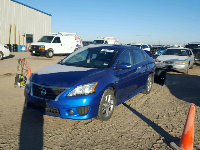 3N1AB7AP1FY292536 - 2015 NISSAN SENTRA S BLUE photo 2