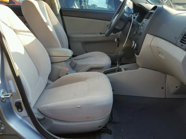 KNAFE121785535393 - 2008 KIA SPECTRA EX SILVER photo 5