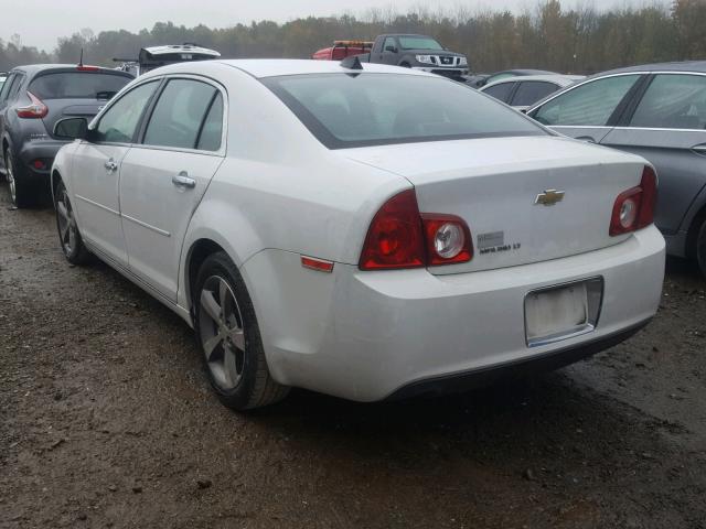 1G1ZC5EU7CF257304 - 2012 CHEVROLET MALIBU 1LT WHITE photo 3