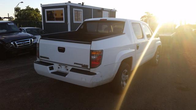 2HJYK16277H529569 - 2007 HONDA RIDGELINE WHITE photo 4