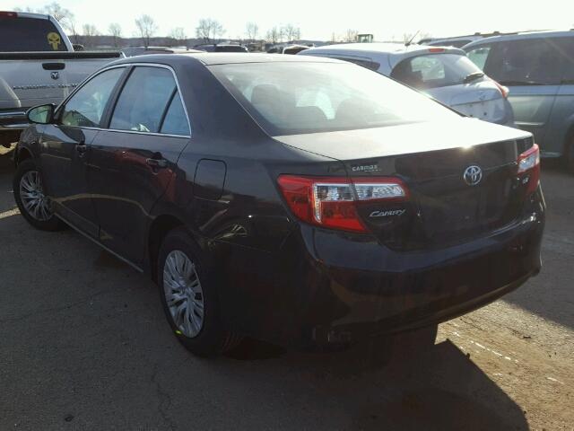 4T4BF1FK3ER374190 - 2014 TOYOTA CAMRY L BLACK photo 3