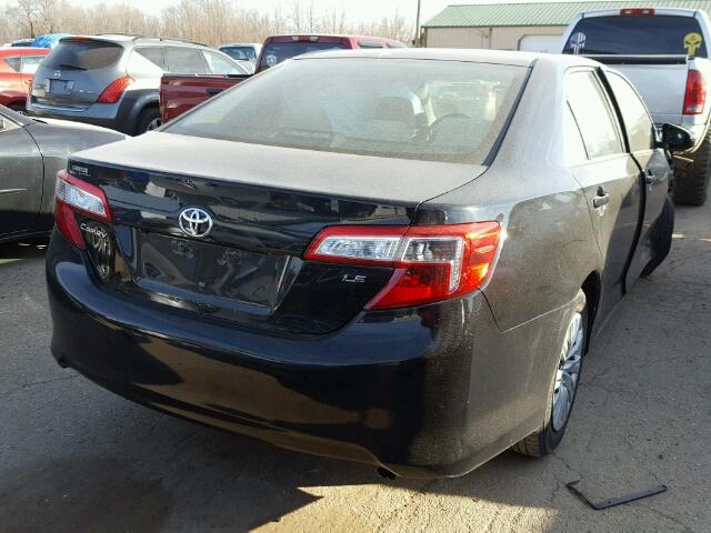 4T4BF1FK3ER374190 - 2014 TOYOTA CAMRY L BLACK photo 4