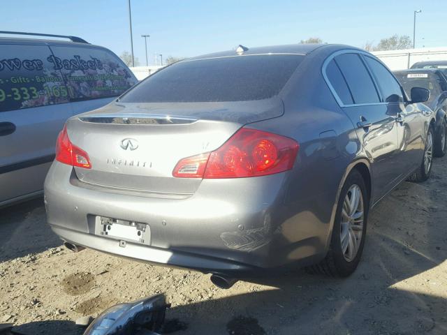 JN1CV6APXDM715611 - 2013 INFINITI G37 BASE GRAY photo 4