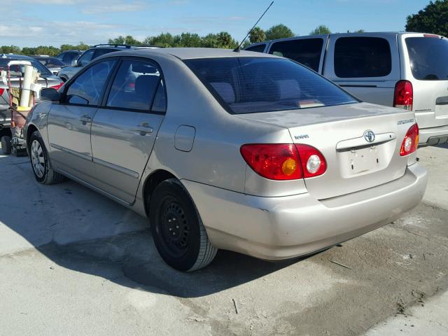 1NXBR32E93Z107050 - 2003 TOYOTA COROLLA CE TAN photo 3