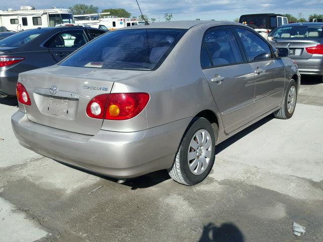 1NXBR32E93Z107050 - 2003 TOYOTA COROLLA CE TAN photo 4