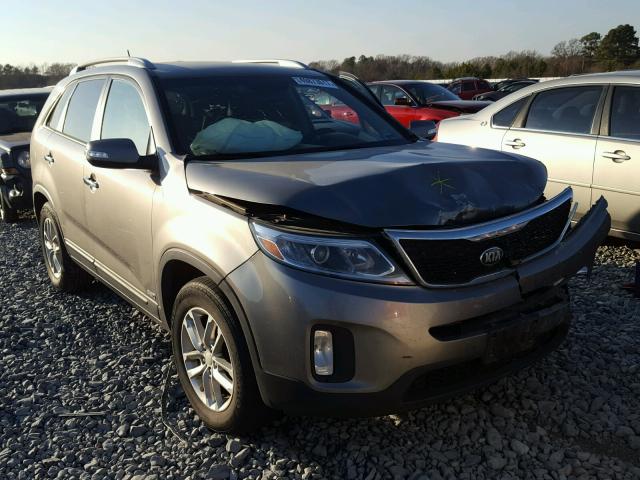 5XYKTCA69EG450185 - 2014 KIA SORENTO LX GRAY photo 1