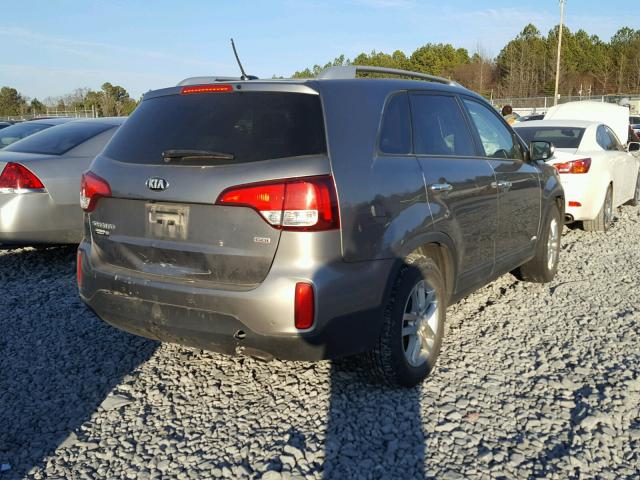 5XYKTCA69EG450185 - 2014 KIA SORENTO LX GRAY photo 4