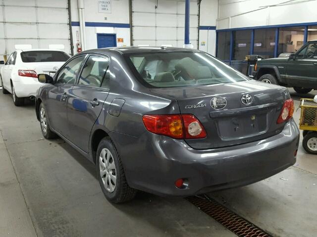 JTDBL40E69J031196 - 2009 TOYOTA COROLLA BA GRAY photo 3