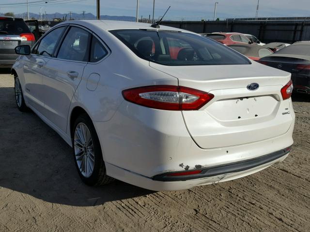 3FA6P0LU5DR127536 - 2013 FORD FUSION SE WHITE photo 3