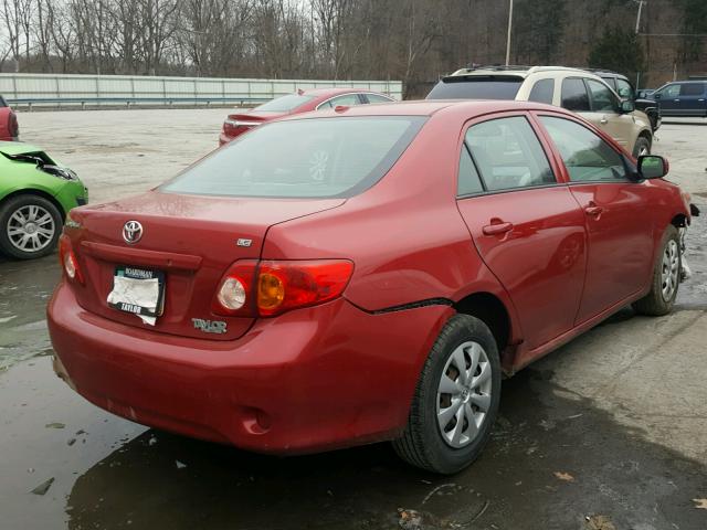 2T1BU40E29C168919 - 2009 TOYOTA COROLLA BA BURGUNDY photo 4