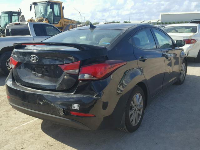 5NPDH4AE8EH533090 - 2014 HYUNDAI ELANTRA SE BLACK photo 4