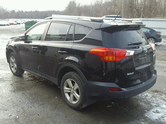 2T3RFREVXDW013077 - 2013 TOYOTA RAV4 XLE BLACK photo 3