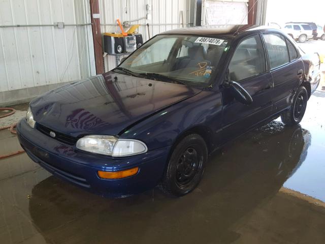 1Y1SK5265VZ439520 - 1997 GEO PRIZM BASE BLUE photo 2