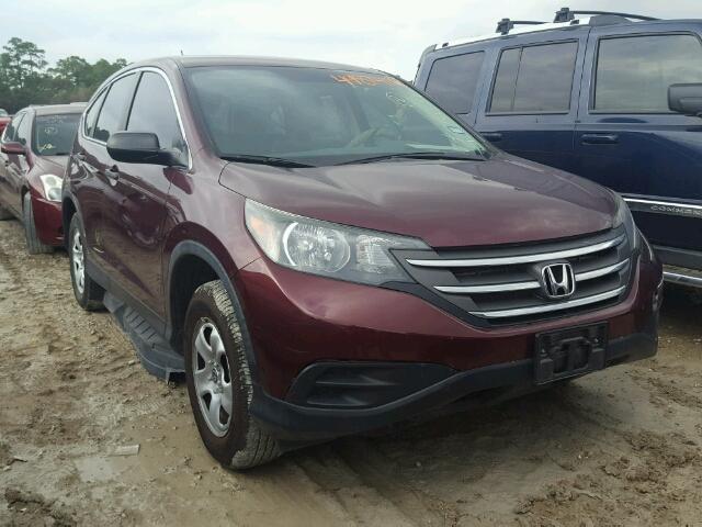 5J6RM3H33EL008556 - 2014 HONDA CR-V LX BURGUNDY photo 1