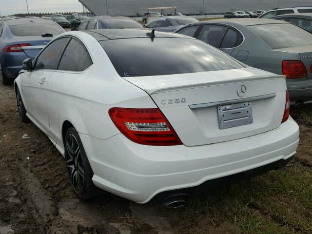 WDDGJ4HB6EG299121 - 2014 MERCEDES-BENZ C 250 WHITE photo 3