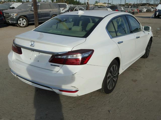 JHMCR6F39HC003690 - 2017 HONDA ACCORD HYB WHITE photo 4