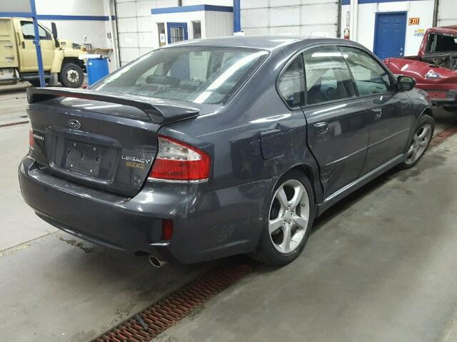 4S3BL626187224000 - 2008 SUBARU LEGACY 2.5 GRAY photo 4