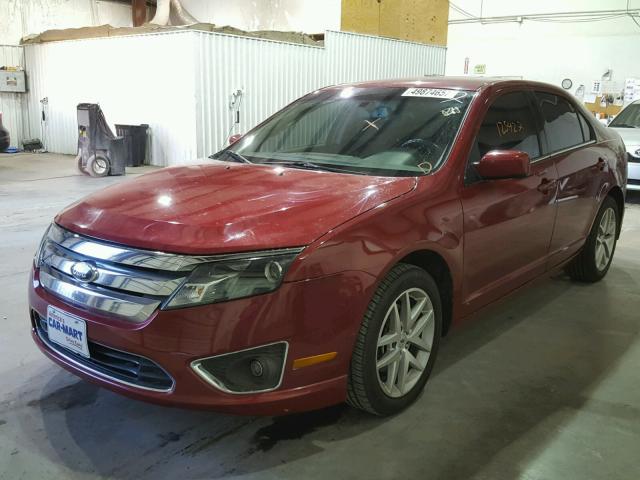 3FAHP0JG9CR317649 - 2012 FORD FUSION SEL RED photo 2