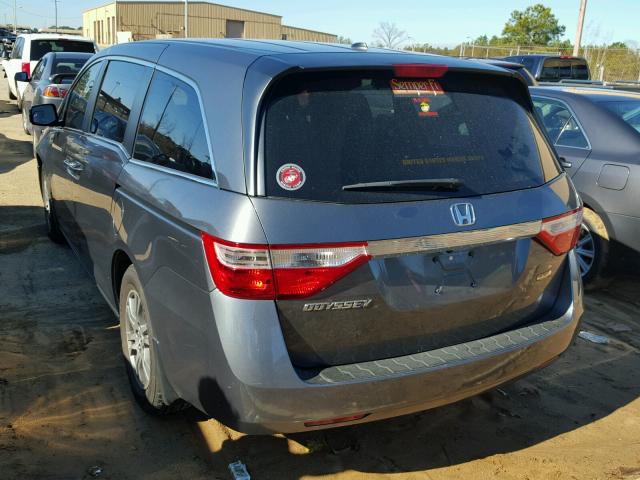 5FNRL5H61CB023930 - 2012 HONDA ODYSSEY EX GRAY photo 3