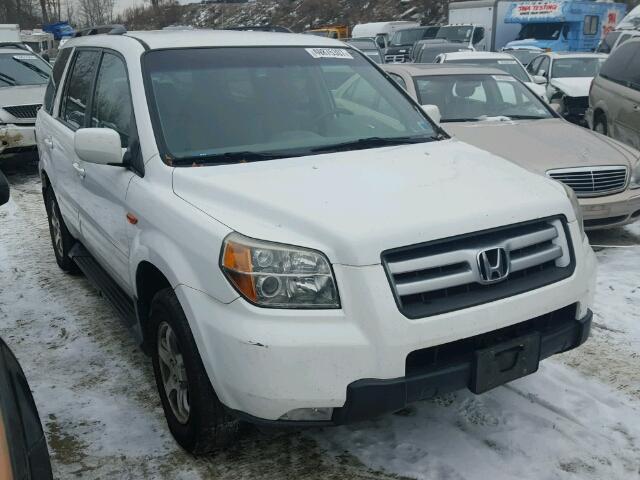 2HKYF18426H522428 - 2006 HONDA PILOT EX WHITE photo 1