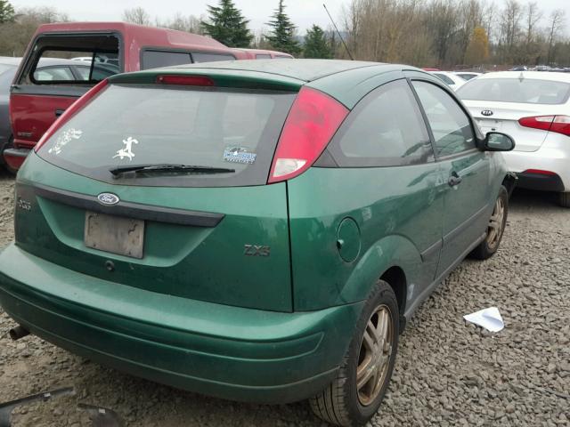 3FAFP313X2R168625 - 2002 FORD FOCUS ZX3 GREEN photo 4