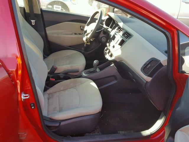 KNADM4A33D6250726 - 2013 KIA RIO LX RED photo 5