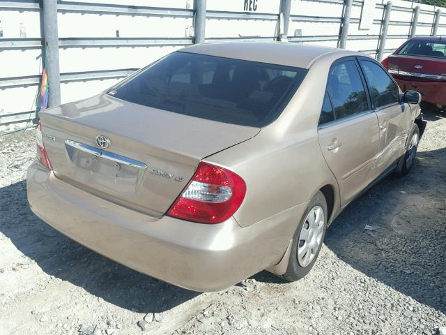 4T1BE32K62U513089 - 2002 TOYOTA CAMRY LE GOLD photo 4
