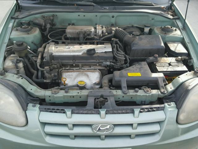 KMHCG45C55U600902 - 2005 HYUNDAI ACCENT GL GREEN photo 7