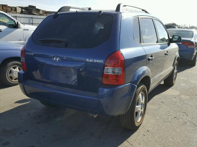 KM8JM12B15U107499 - 2005 HYUNDAI TUCSON GL BLUE photo 4