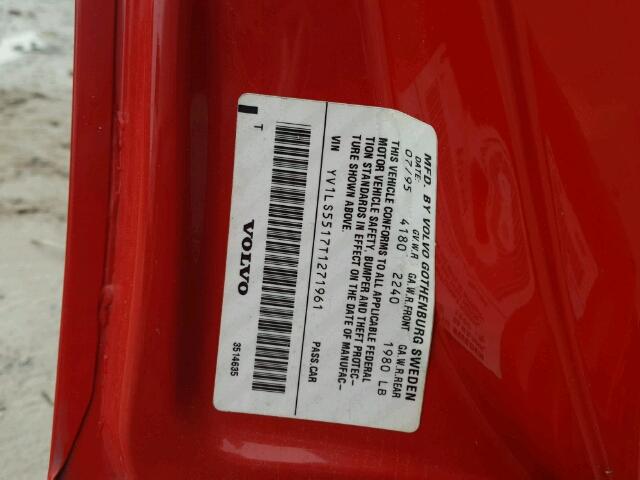 YV1LS5517T1271961 - 1996 VOLVO 850 BASE RED photo 10