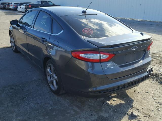 1FA6P0H73F5123123 - 2015 FORD FUSION SE GRAY photo 3