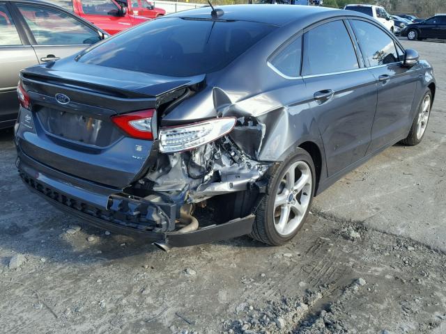 1FA6P0H73F5123123 - 2015 FORD FUSION SE GRAY photo 4