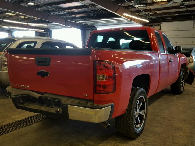 1GCEC19X07Z652495 - 2007 CHEVROLET SILVERADO RED photo 4