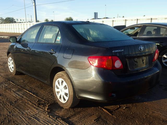 1NXBU4EE7AZ213171 - 2010 TOYOTA COROLLA BA BLACK photo 3