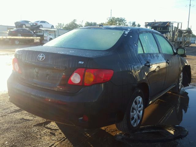 1NXBU4EE7AZ213171 - 2010 TOYOTA COROLLA BA BLACK photo 4