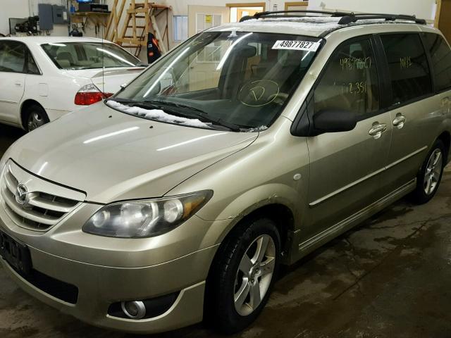 JM3LW28J540502083 - 2004 MAZDA MPV WAGON CREAM photo 2