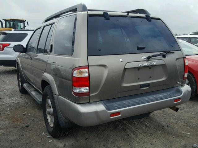 JN8DR09X33W703394 - 2003 NISSAN PATHFINDER GRAY photo 3