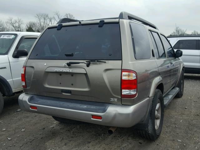 JN8DR09X33W703394 - 2003 NISSAN PATHFINDER GRAY photo 4